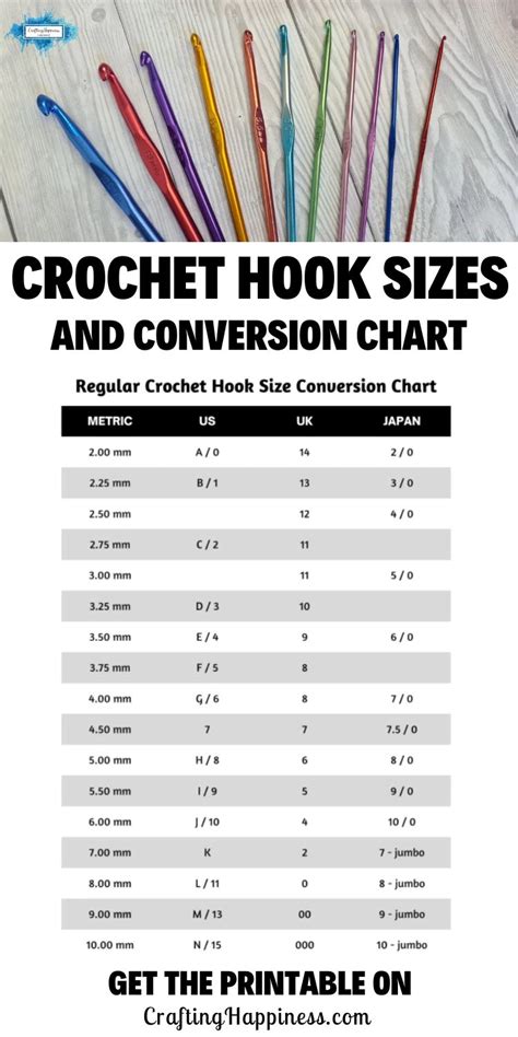 Crochet Hook Chart