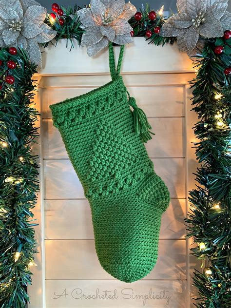 Crochet Materials Christmas Stocking