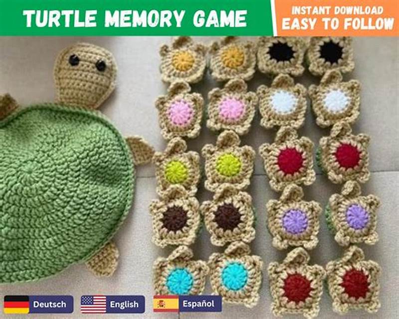 Crochet Pattern Turtle Memory Game