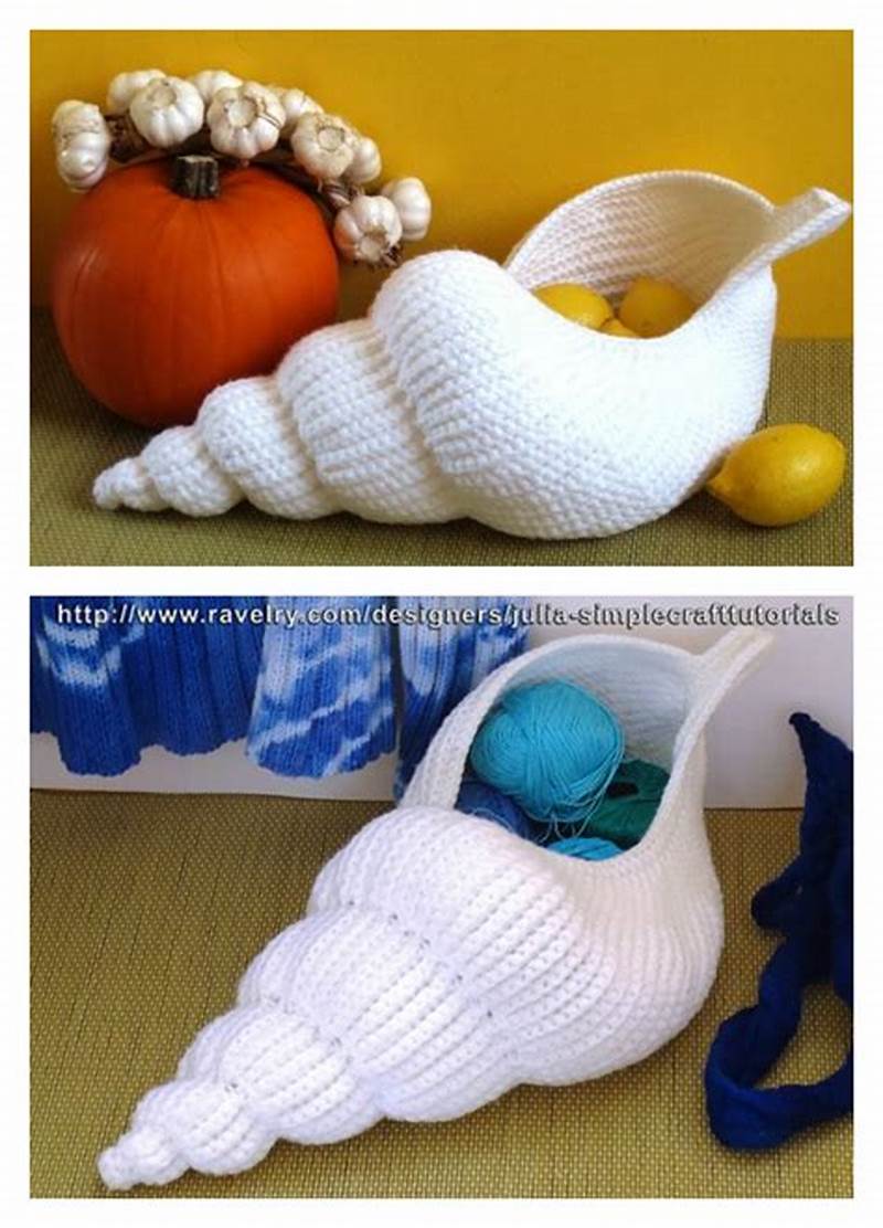 Crochet Shell Basket Pattern