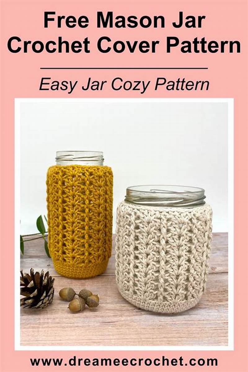 Crochet Shell Jar Cover Free Pattern