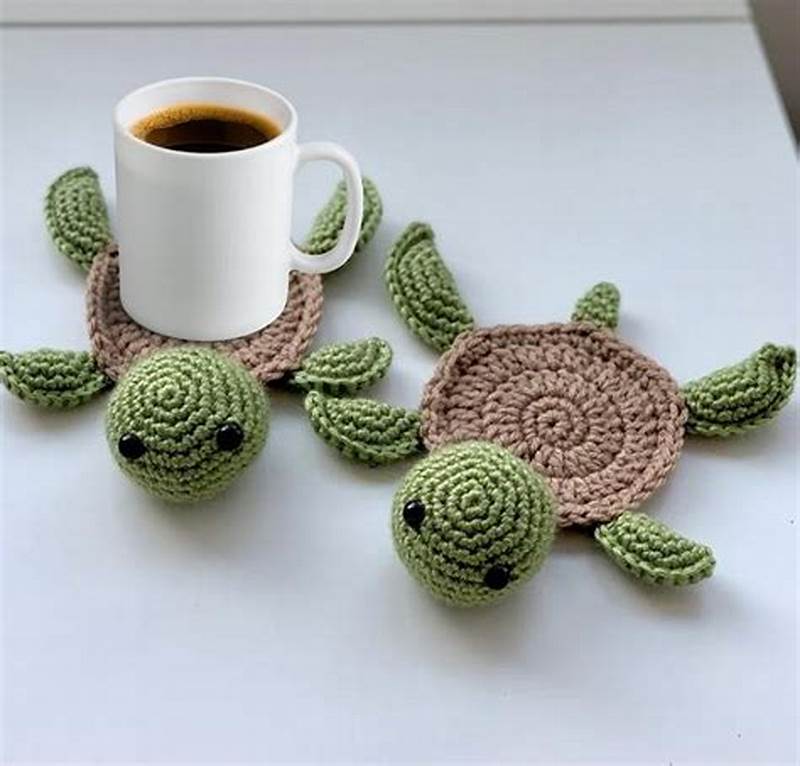 Crochet Turtle Coaster Pattern