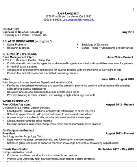 Curriculum Vitae Template For Internship