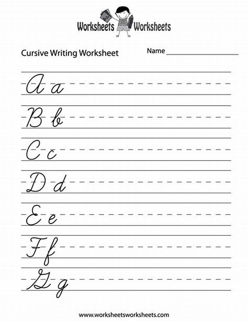 Cursive Practice Printable Worksheets