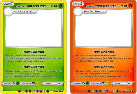 Custom Pokemon Card Template