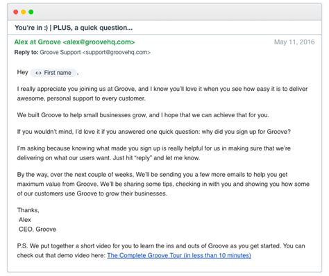 Customer Onboarding Email Template