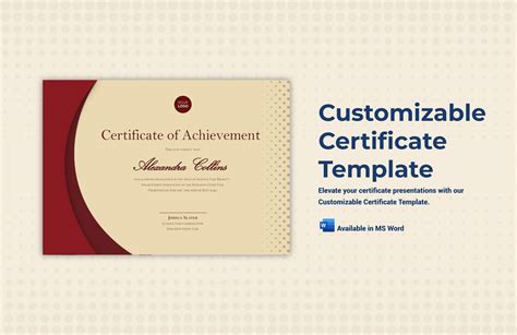Customizable Certificate Template