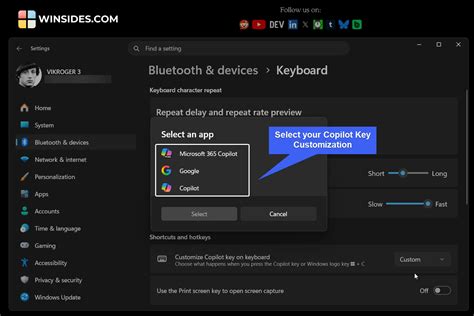 Customize Copilot Key Dropdown