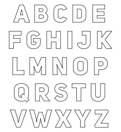 Cut Out Alphabet Letter Templates