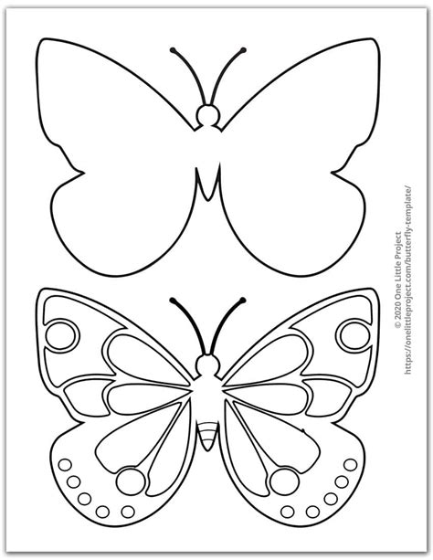Cut Out Butterfly Template
