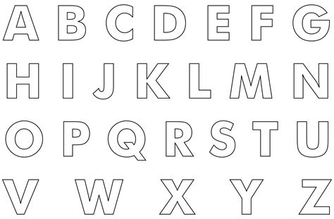 Cut Out Letters Printable