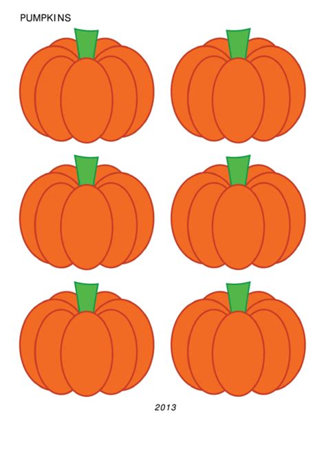 Cut Out Pumpkins Printable