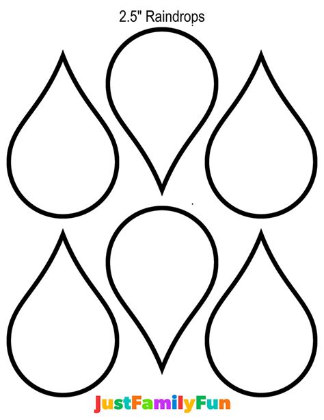 Cut Out Raindrops Printable