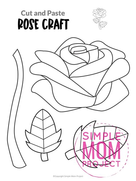 Cut Out Rose Template