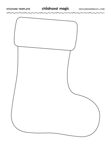 Cut Out Stocking Template