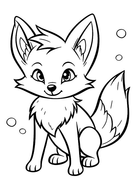 Cute Fox Coloring Pages Printable