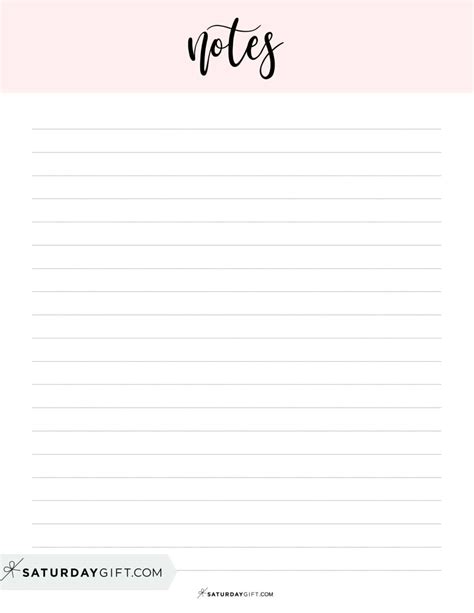 Cute Note Taking Template