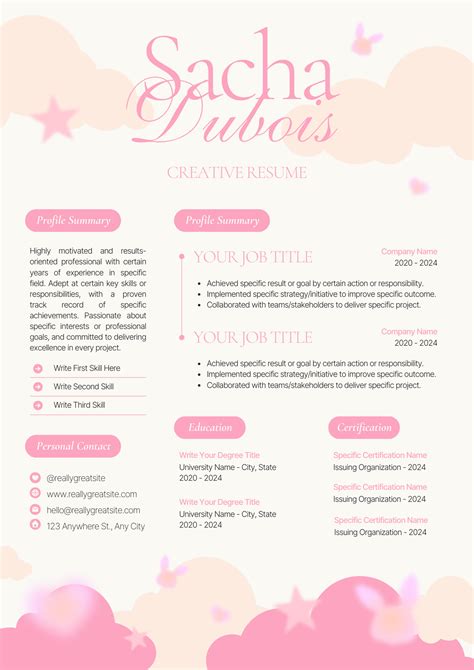 Cute Resume Templates
