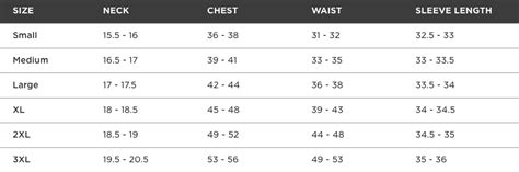 Cutter And Buck Size Chart