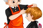 Cutting Kids Hair Cartoon