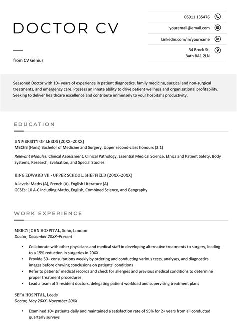 Cv Doctor Template