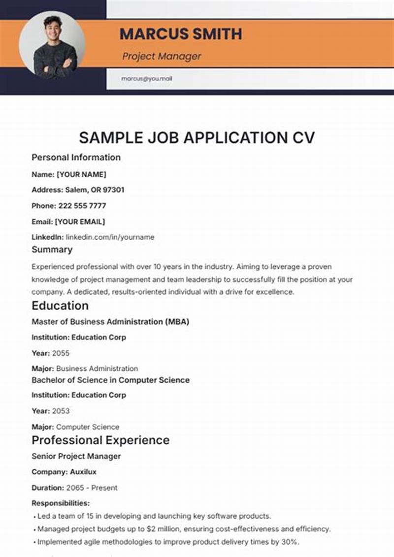 Cv Pattern For Job