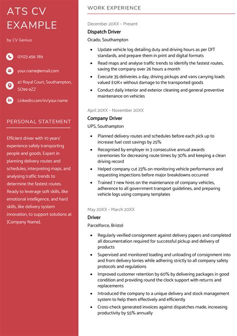 Cv Template Ats