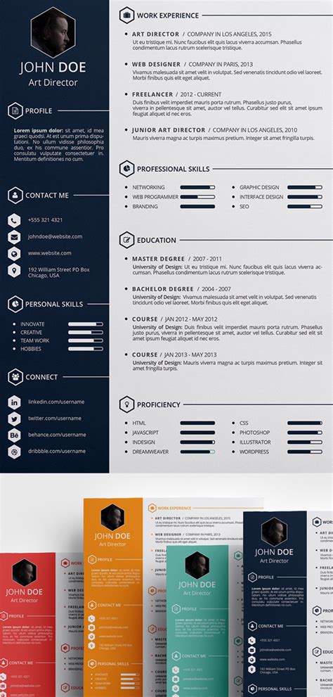 Cv Template Psd