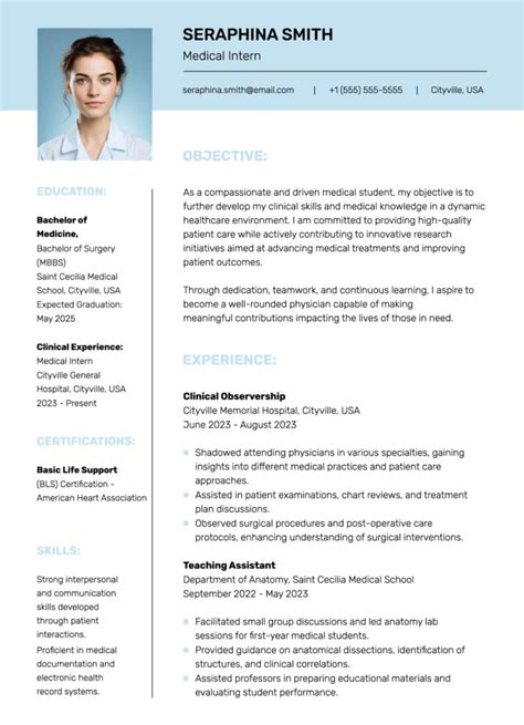 Cv Templates Medical Student