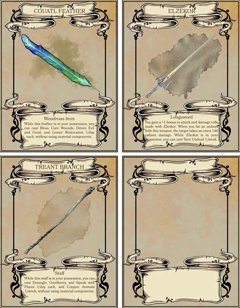 D&d Item Card Template