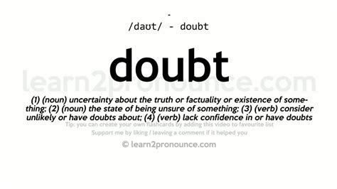 DOUBT Definition & Meaning