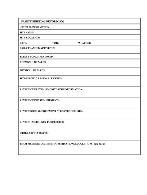 Daily Briefing Template