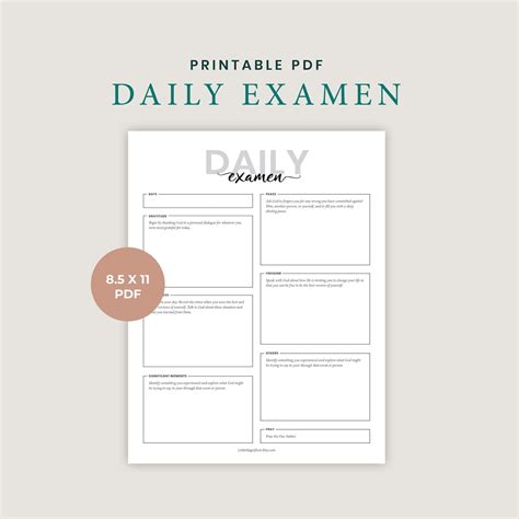 Daily Examen Printable