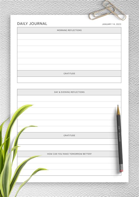 Daily Journaling Template