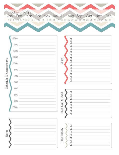 Daily Planner Template Free Download
