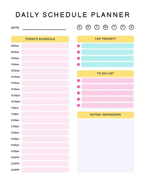 Daily Planner Templates