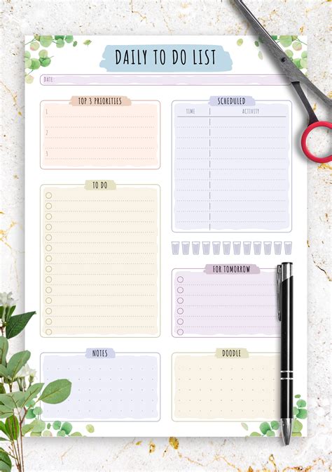 Daily To Do List Template