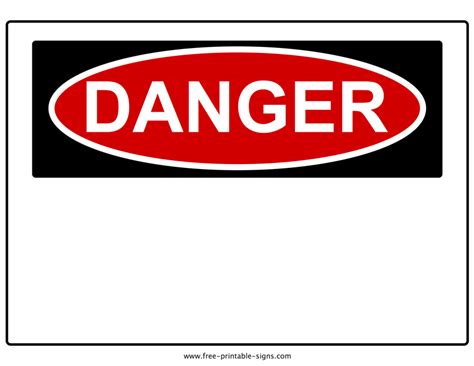 Danger Sign Template