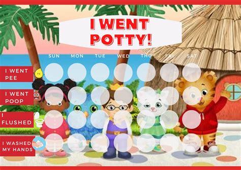 Daniel Tiger Potty Chart