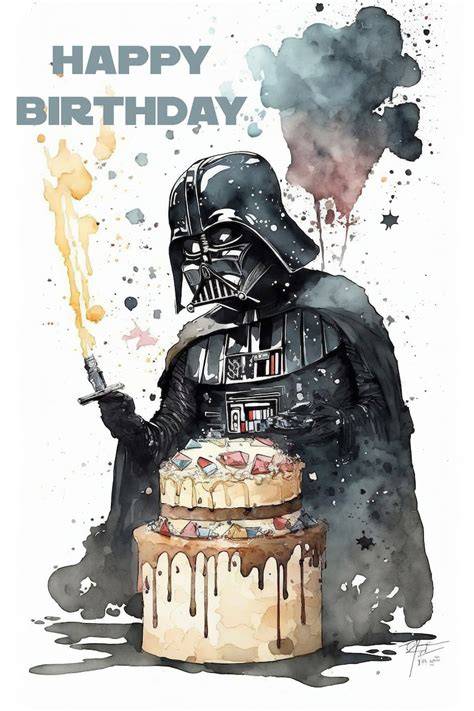 Darth Vader Birthday Card Printable