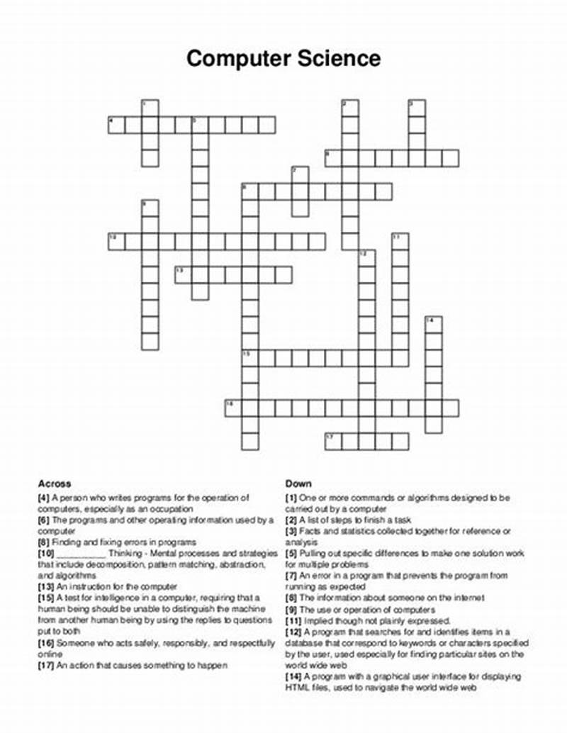 Data Structures In Computer Science Crossword