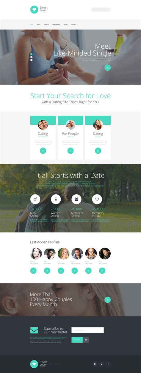 Dating Site Website Template