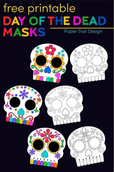 Day Of The Dead Free Printable Masks