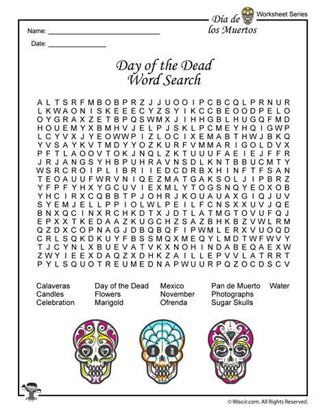 Day Of The Dead Word Search Printable