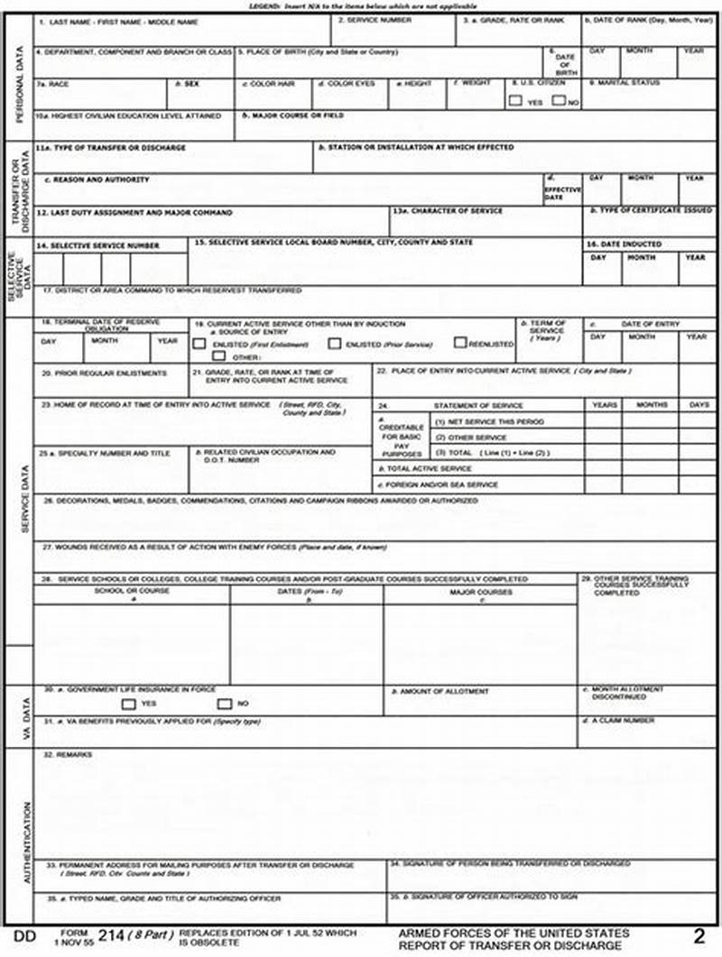 Dd214 Form Example