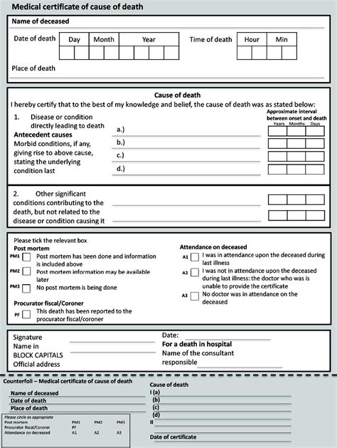 Death Certificate Template
