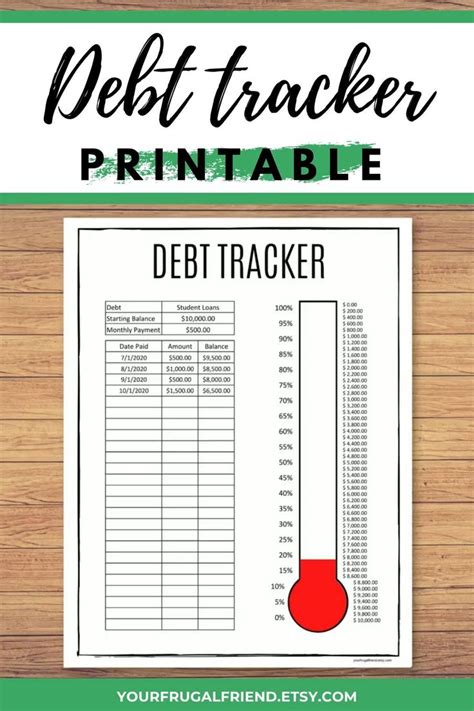 Debt Payoff Tracker Printable