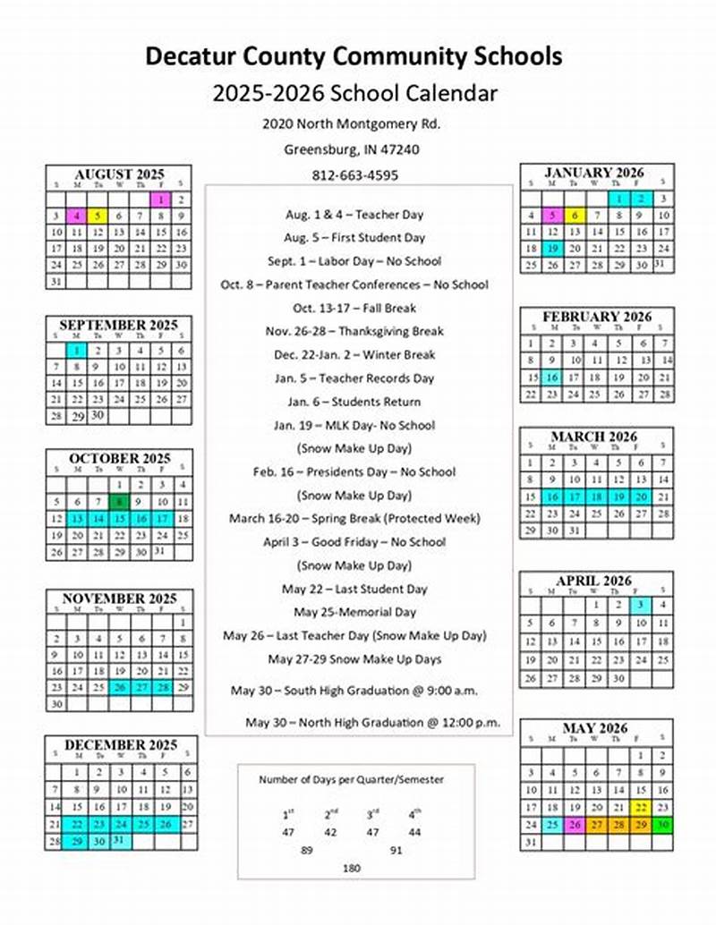 Decatur County Schools Calendar