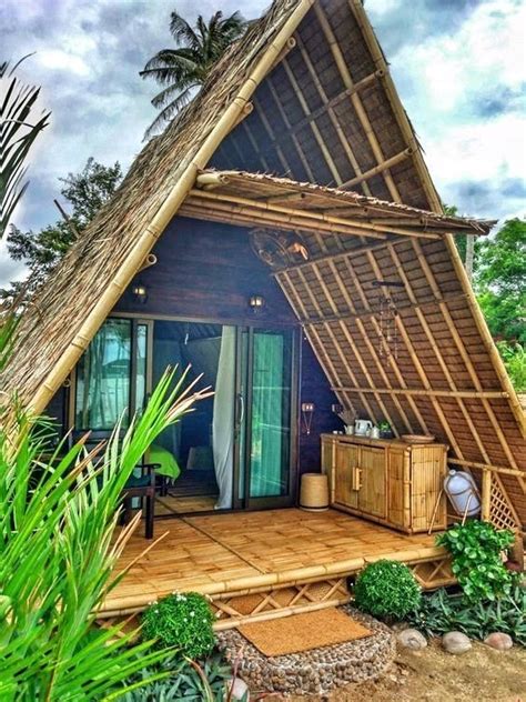 proses pembuatan rumah bambu minimalis