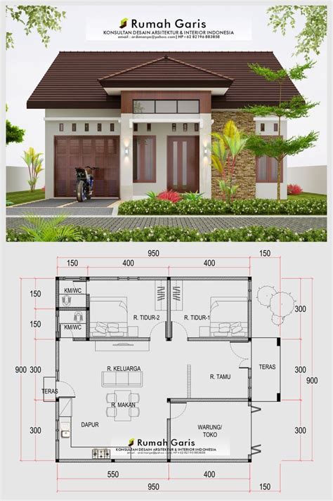 desain rumah minimalis 9x10